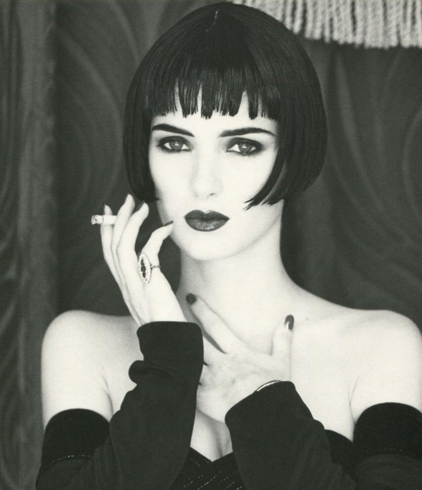 Winona Ryder photographed by Firooz Zahedi, 1990.