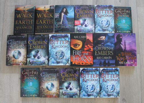 Book Collection #11 - Books by Rae Carson.Link will lead to my blog post, where I have more pictures