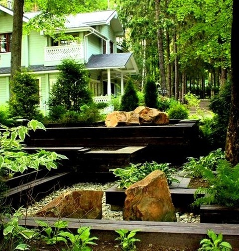 Landscape Rock Features In MoscowPhoto Of A Large Industrial Partial Sun And Rock Courtyard Stone Formal