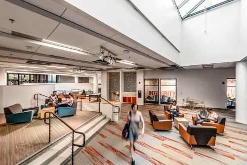 archatlas:    New UDC Student Center  Washington, D.C.’s only public higher education institution, the University of the District of Columbia (UDC), is in the midst of a campus-wide renovation with the goal to create a more sustainable environment.