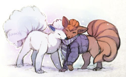 kaenith:It’s important to help your less environmentally-adapted buddies stay warm and cozy when it snows! :3