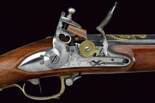 A French flintlock musket issued to the Garde du Corps du Roi.The Garde du Corps was the elite caval