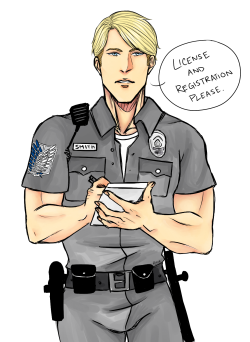 ravenscubed:  Better Quality I don’t know if this has been done yet, but I’ve been thinking a lot about Patrol Officer Erwin Smith lately. uvu 