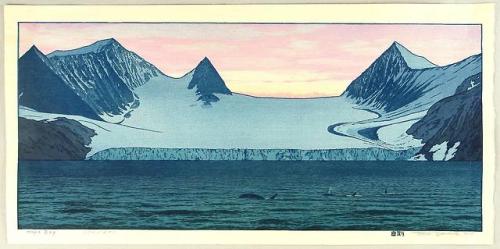 Hope Bay - Glacier and Orca, Toshi Yoshida, 1977
