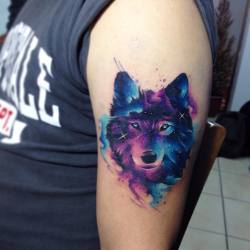 1337tattoos:    Adrian Bascur    LONEWOLF