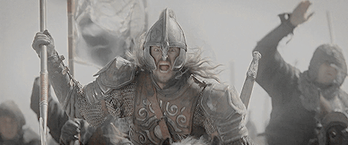 edoras: Arise! Arise, Riders of Theoden! Spears shall be shaken, shields shall be splintered! A swor