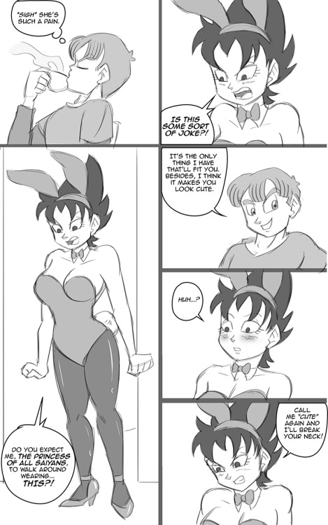 A two page comic of Girlgeta and Boxer.Â  I’m not a hundred percent satisfied with the male version of Bulma here. It’s very hard to NOT to make him look like a copy of Trunks. Especially if I want to stick with Toriyama’s style for