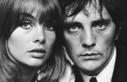 thegoldenyearz:  Jean Shrimpton & David