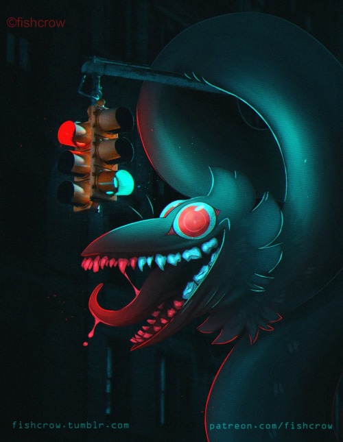 fishcrow:Traffic light 🚦 Traffic lights are red and blue, right?