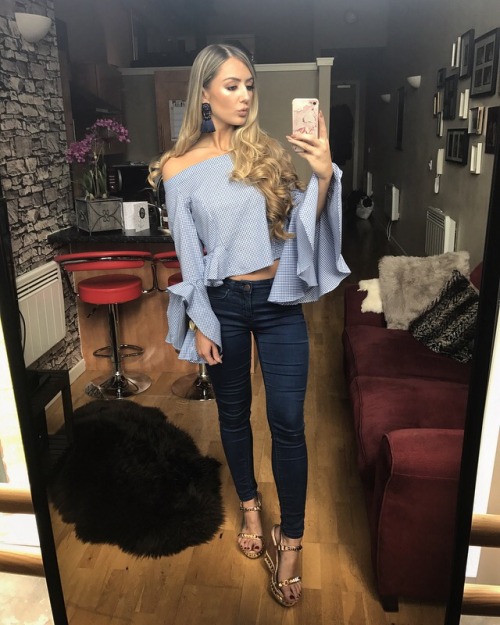 Earrings - H&M Top - Boohoo Jeans - Topshop Wedges - Lavish luxe Instagram - gabriellegrace9