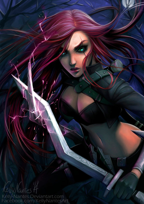 league-of-legends-sexy-girls: Katarina - League of Legends [ Fanart ] by kelly-Nantes