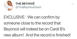 i-sucked-dick-on-accident:  queenbeyduh:  I’m already SHAKING!  This better be true or I’ll die