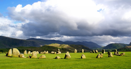 ancientart:  Castlerigg Stone Circle (S05123), located in Cumbria, England: “one of the most visually impressive prehistoric monuments in Britain“ (-John Waterhouse). Raised during the Neolithic period (about 3000 BCE), the Castlerigg Stone