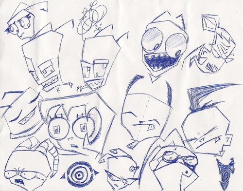 Invader Zim doodles -left to right - top to bottomInvader Tenn, Almighty Tallest Red, Almighty Talle
