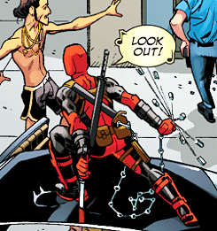 galaxyjunkyard:  commanderrogers: Deadpool #8  Spider-Man’s theme has nothing on