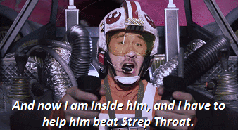 markipliergamegifs:  Mark as an X-Wing pilot. He was distracted by a new mission,