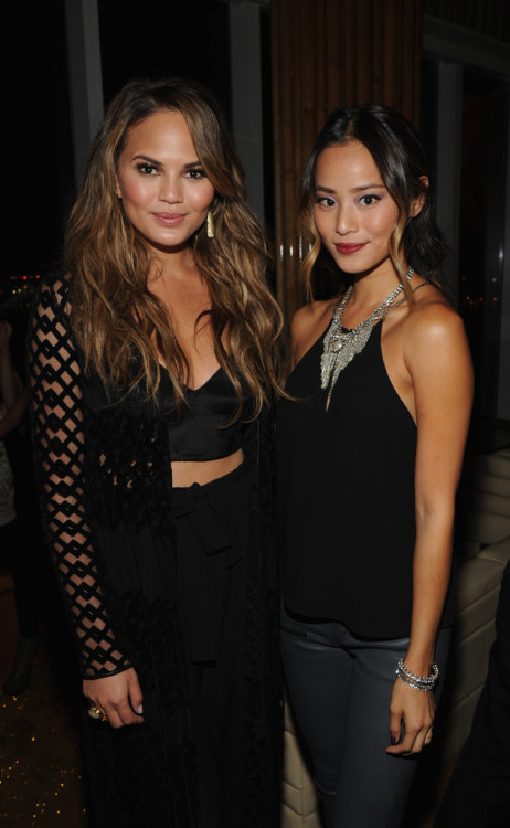 ga-kyi:  Chrissy Teigen and Jamie Chung at the NBA 2K15 Launch Celebration at The Standard. 