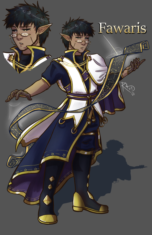 This is my new OC Fawaris!! I made him to go into @crimson-chains new Celestial Court!! Let me tell 