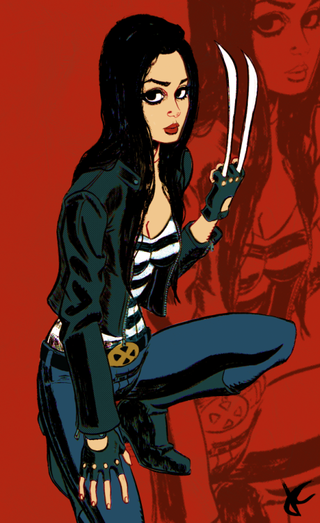 justincoffee:  Did this X-23 a few months ago, while I was preparing prints for a comic convention. I was not really happy with it at the time so I kinda just abandoned it. Figured I would post it anyway. New art on the way soon!  -Justin  