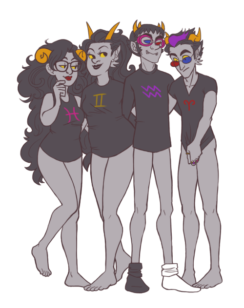 manicpeixesdreamgirl:Bonus OT4 v-day thing!I wanted to do the FULL SHADING on it but all attempts to