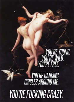 : “The Balance of the Zodiac” (1880) by Luis Ricardo Falero / “Cruel World” by Lana Del Rey