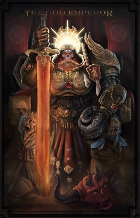 wh40kartwork: The God-Emperor of Mankind by MarkerWFY