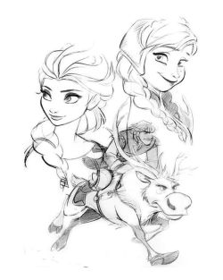 the-disney-elite:  Jin Kim’s hand-drawn character designs for Frozen are GORGEOUS!