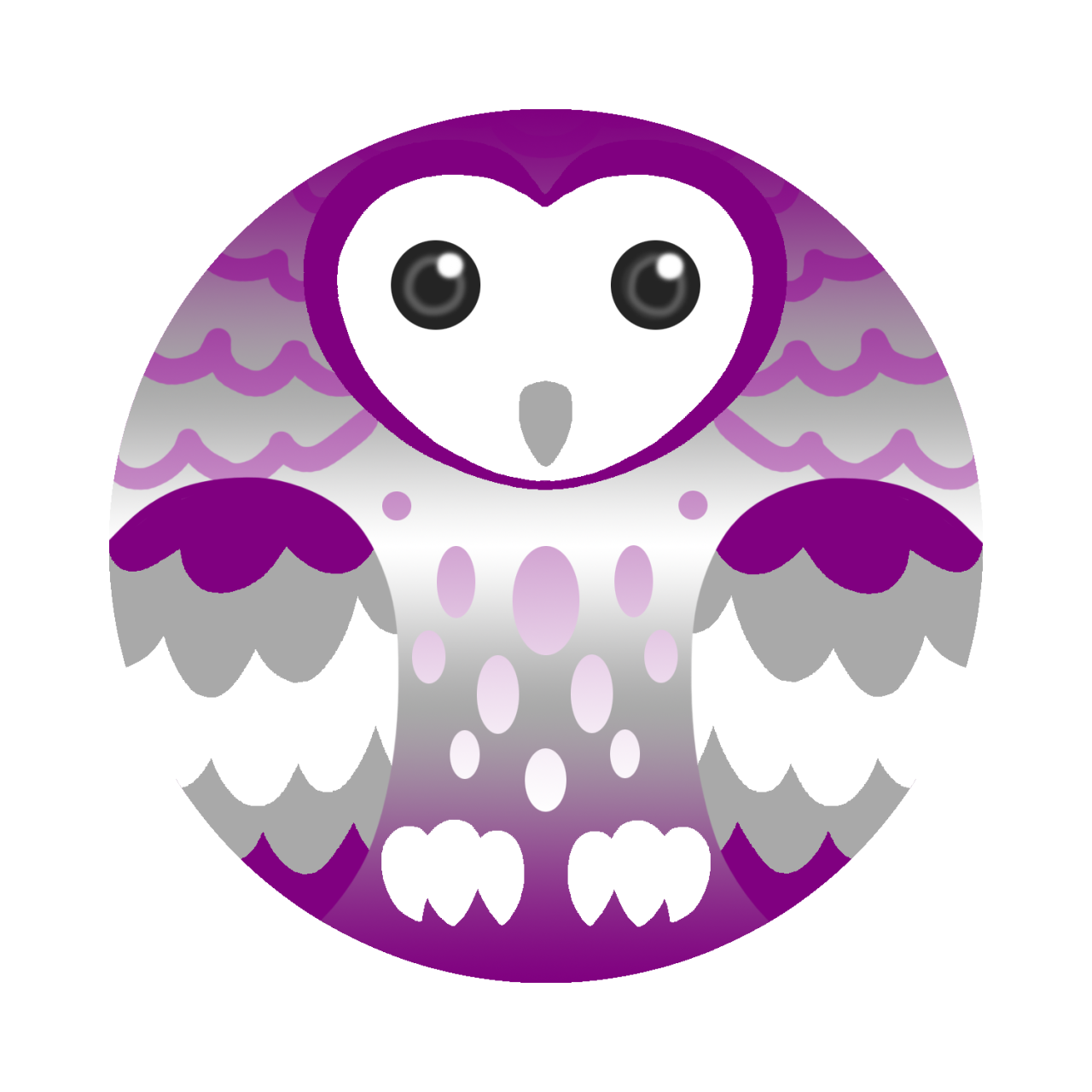 furvanoctua:  Made some pride owls~  From top to bottom: Asexual flag, Aromantic