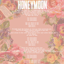 ldrexclusive: Official “Honeymoon” Lyrics