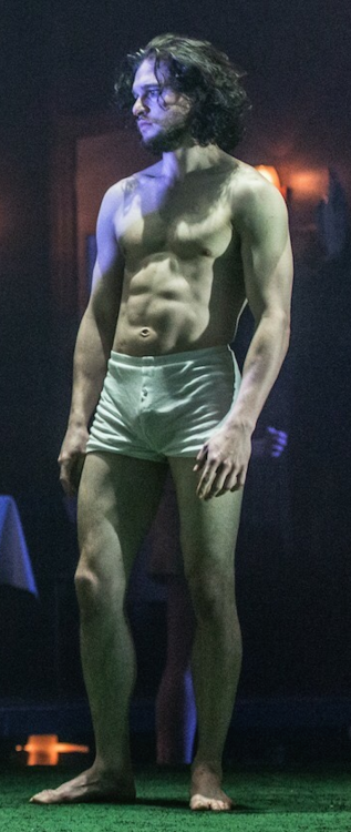 malecelebunderwear:  mynewplaidpants:  One day the pictures of Kit Harington in Doctor Faustus will end, but that day is not today, my friends. CLICK HERE FOR MORE!!!   Jackpot tbh