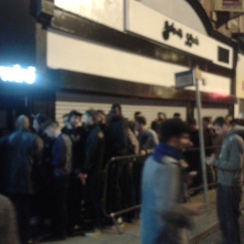 the queue for @jamzclub right now. no joke. (at Wire)