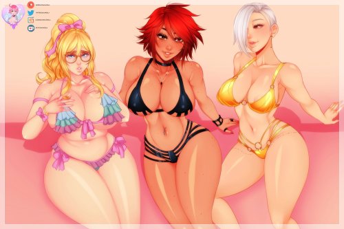 Pick Your Poison!  (Oc Commish) No Watermark/High-Res + Semi-Nude + Nude + Bunnygirl