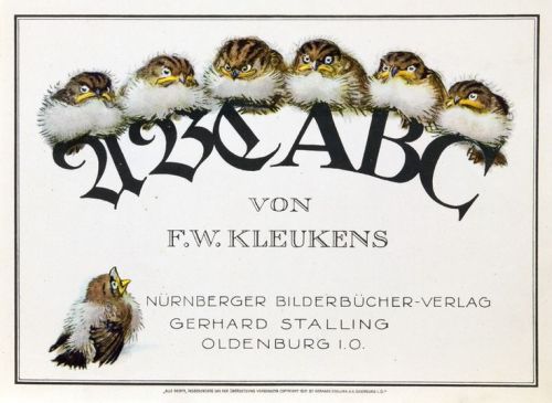 Friedrich Wilhelm Kleukens, Birdl ABC, 1925. Germany. Via Bassenge