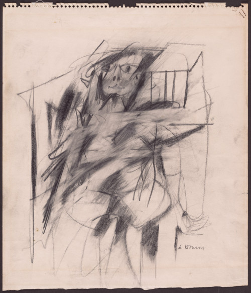 Seated Woman, Willem de Kooning, 1953–54, MoMA: Drawings and PrintsEstate of Stella Waitzkin g