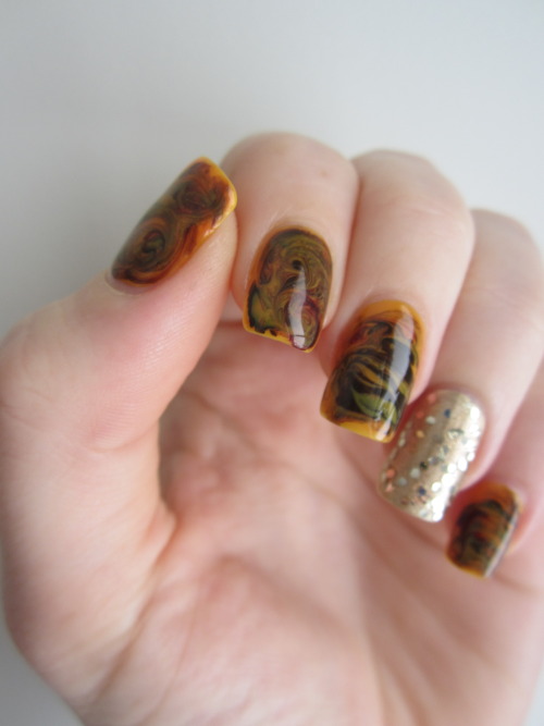 Tortoiseshell nails More nail art.