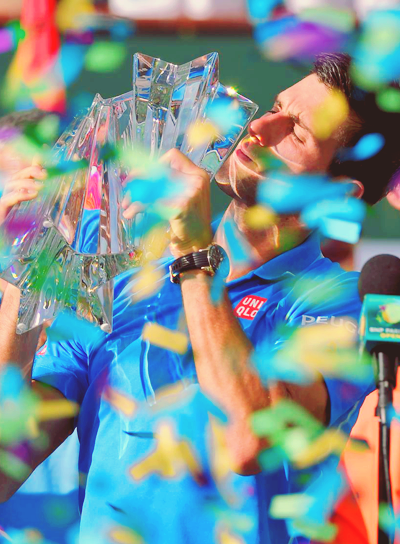 groundstrokes:Novak Djokovic | Indian Wells 2015 Champion↳ def. Roger Federer 6-3, 6-7(5), 6-250th c