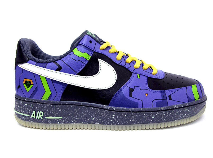 thegodcomplex:  Evangelion Unit 01 custom Nike Air Force Ones by Sekure D.