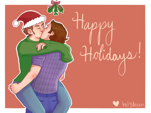 holydean:my gift for the @sabrielholidayexchange for @rarquette !! the prompt “mistletoe” spoke to m