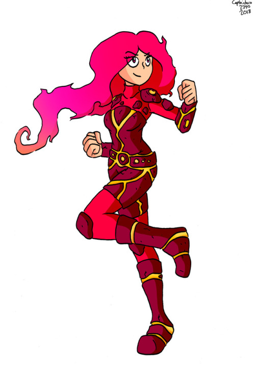 A LavaGirl drawing to go with the SharkBoy drawing I did last year. 