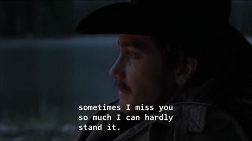 Brokeback Mountain (En terreno vedado), Ang Lee, (2005): PS: GIF not mine. Credits to the owner. Rat