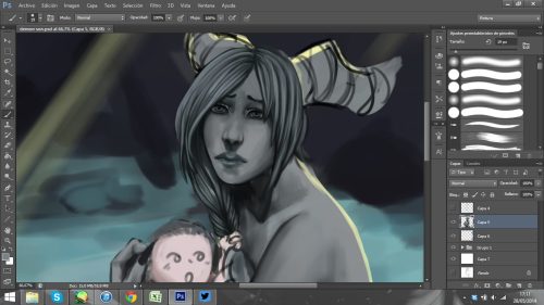 WIP I’m doing this while listening to The pan’s labyrinth Soundtrack <33 Very beautiful song ^_^