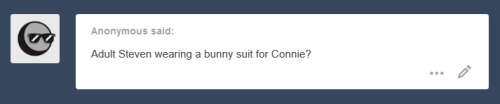 discount-supervillain:  there is a very small chance I misinterpreted bunny suit   lol XD