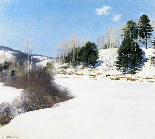 Hush of Winter, 1911, Willard Metcalfwww.wikiart.org/en/willard-metcalf/hush-of-winter