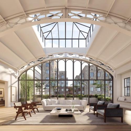 stylish-homes: Former school gymnasium converted to an apartment in NYC via reddit
