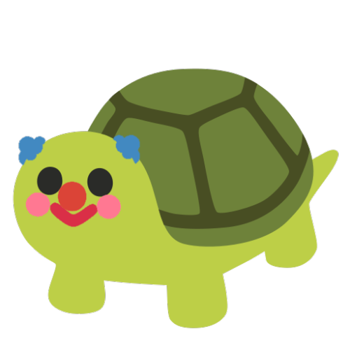 a turtle but its a clown