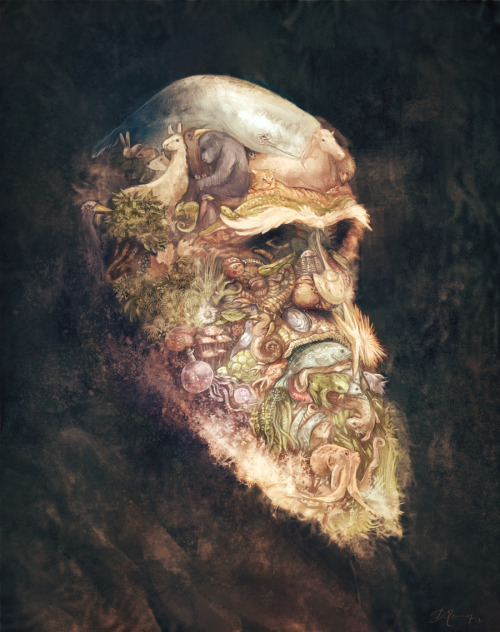 thelookingglassgallery:  “Portrait of Charles Darwin” by David Revoy 