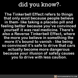 Did-You-Kno:  The Tinkerbell Effect Refers To Things  That Only Exist Because People