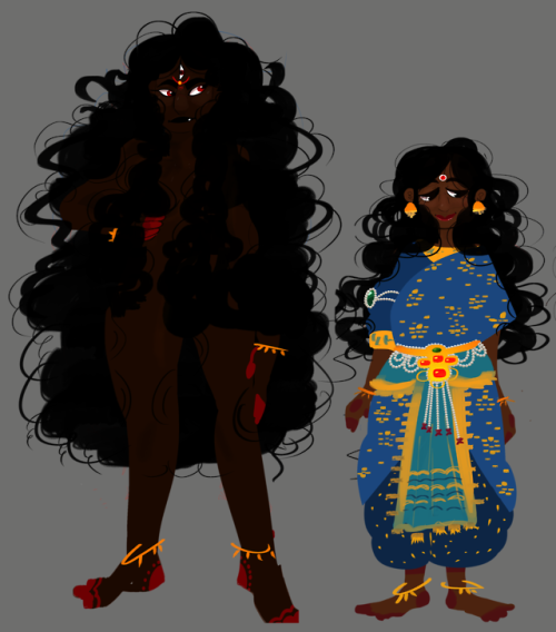 (Concept art: Hindu Project)In my Hindu project based on the reincarnation of Hindu God and Goddess 