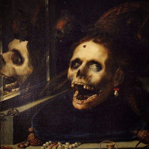 firstgothpresident:  blackpaint20: Detail Momento Mori: Natura Morta Macabra (1604) -