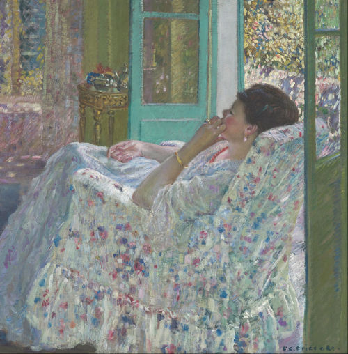 paintingispoetry: Frederick Carl Frieseke, Afternoon - Yellow Room, 1910
